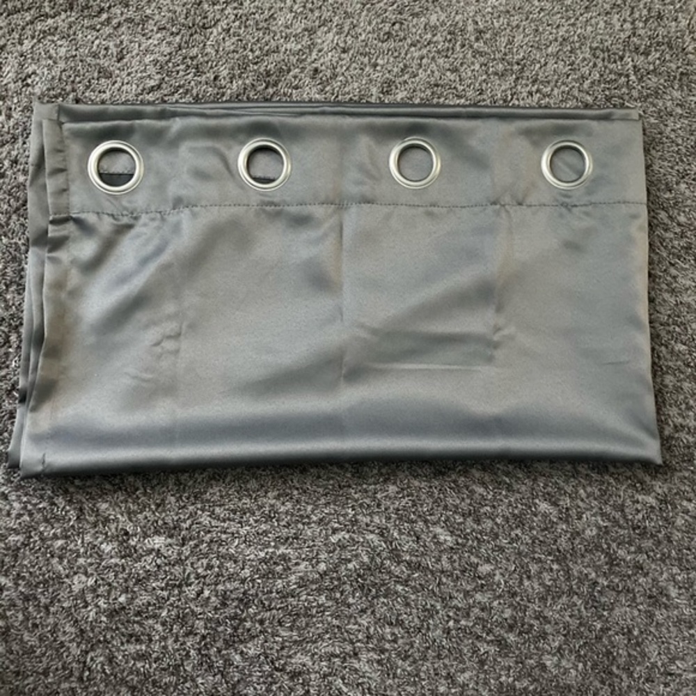 2/$13 Gray Grommet Curtain Panel